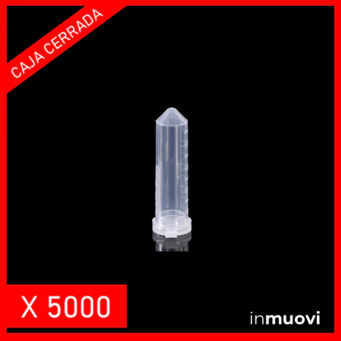 Microtubos 2 mL, libres de DNAsas y RNAsas, caja x 5000 unidades