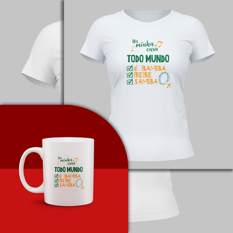 Kit Baby Look + Caneca Casa de Bamba - comprar online