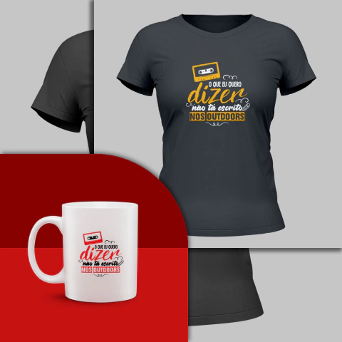 Kit Baby Look + Caneca Além dos outdoors - comprar online