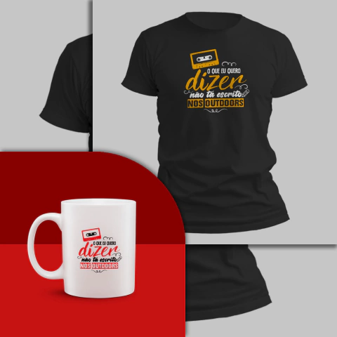 Kit Camiseta + Caneca Além dos outdoors - comprar online