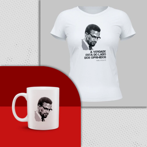 Kit Baby Look + Caneca Malcolm X