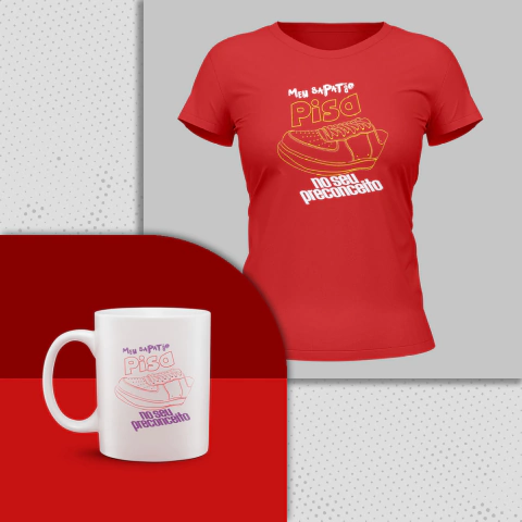 Kit Baby Look + Caneca Meu sapatão pisa no seu preconceito - comprar online