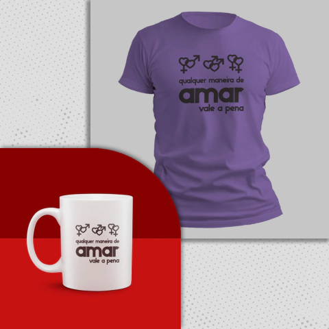 Kit Camiseta + Caneca Qualquer maneira de amar vale a pena - comprar online