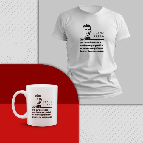 Kit Camiseta + Caneca Franz Kafka - comprar online
