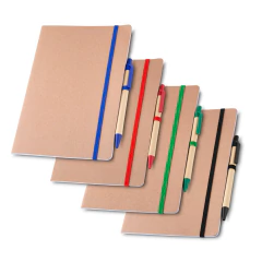 Caderno capa em papel Kraft com caneta - comprar online