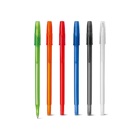 Caneta esferográfica em PP com acabamento frost e escrita em azul - comprar online