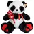 Urso Panda de Pelúcia 3 corações I Love You - 60cm
