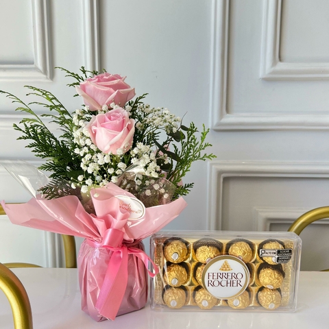 Mimo Mulher Incrível | Flores e Ferrero Rocher