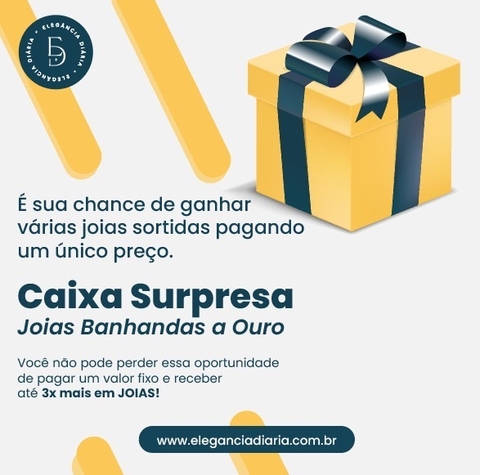 Caixa Surpresa - Joias Banhandas a Ouro 18k