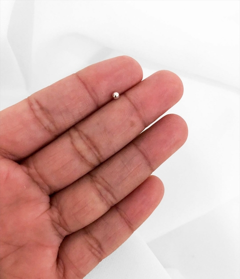Piercing Nariz Bolinha - Prata legítima 925 - Nai Silva Acessorios