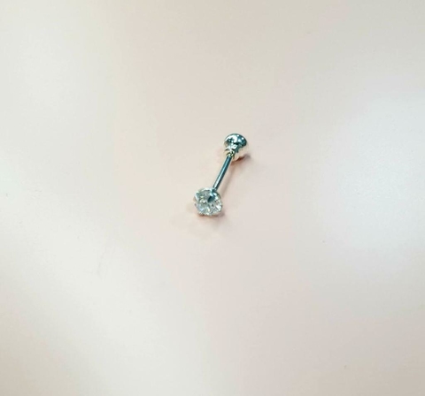 Piercing Tragus Pedrinha - Prata legítima 925 - Nai Silva Acessórios