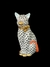 Herend, Hungria, belo e colecionável gato de porcelana decorado com elementos geométricos escuros combinados - comprar online