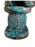 Cão de Fó, grande e bela escultura de porcelana chinesa azul turquesa séc. XIX/XX. - loja online