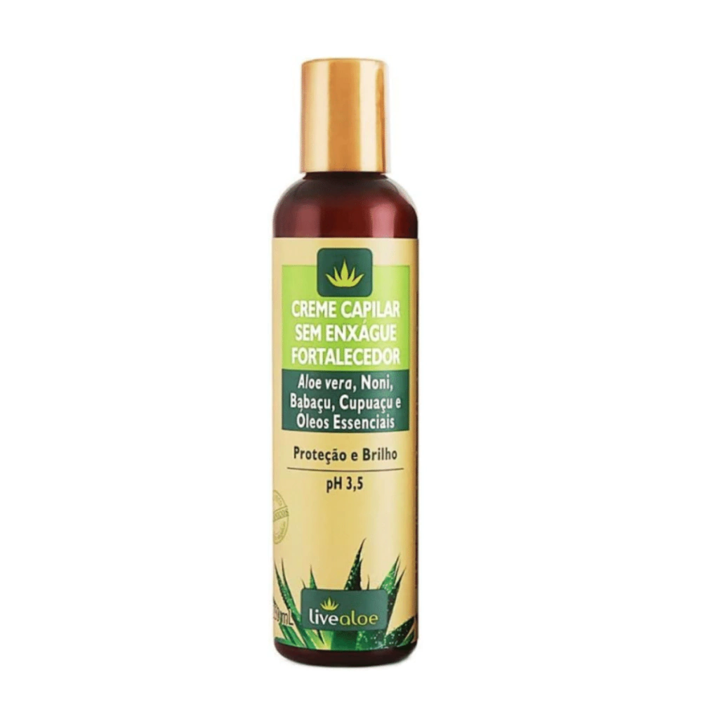 Creme Capilar Sem Enxágue Fortalecedor 200ml - Livealoe