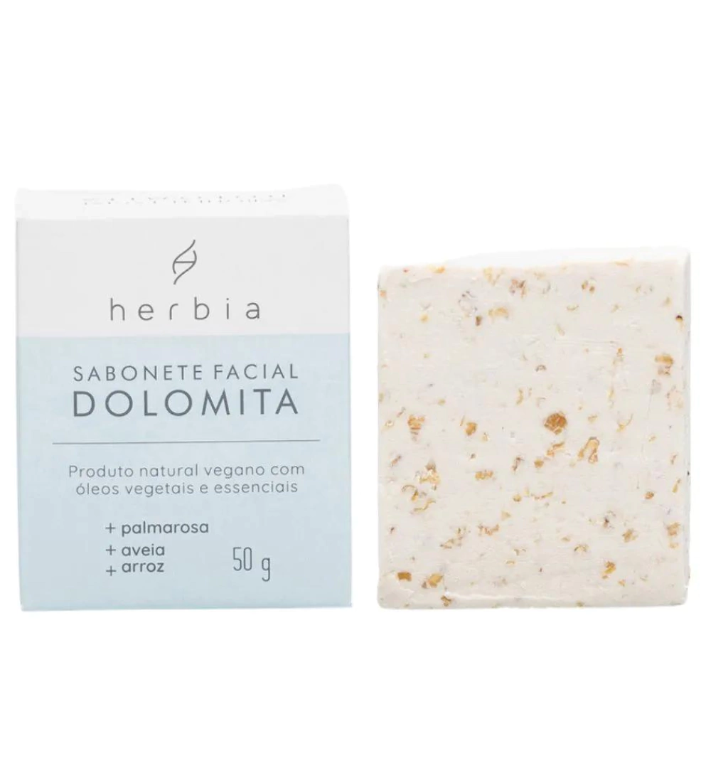 Sabonete Facial Esfoliante Dolomita Barra 35g - Herbia