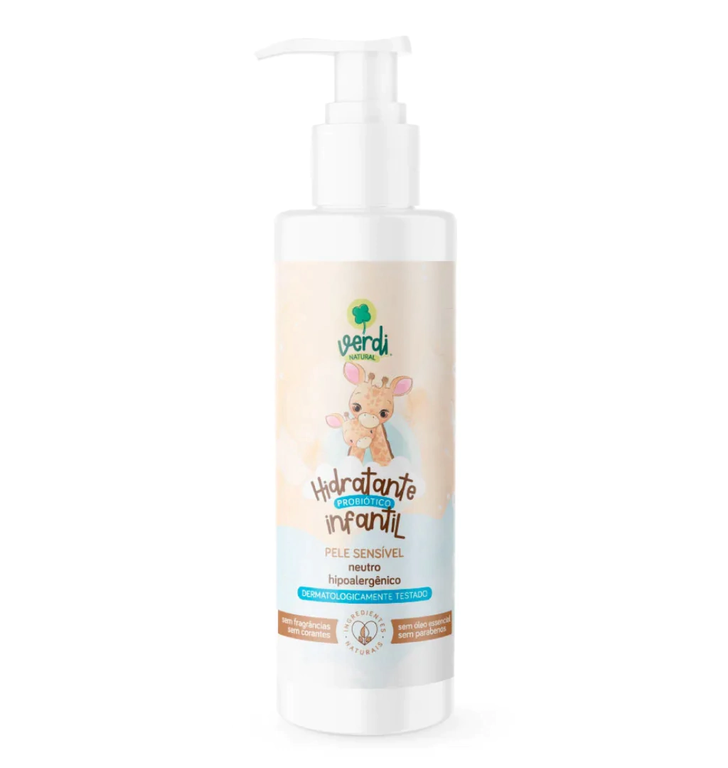 Loção Hidratante Probiótico para pele sensível Infantil - Verdi Natural 180ml