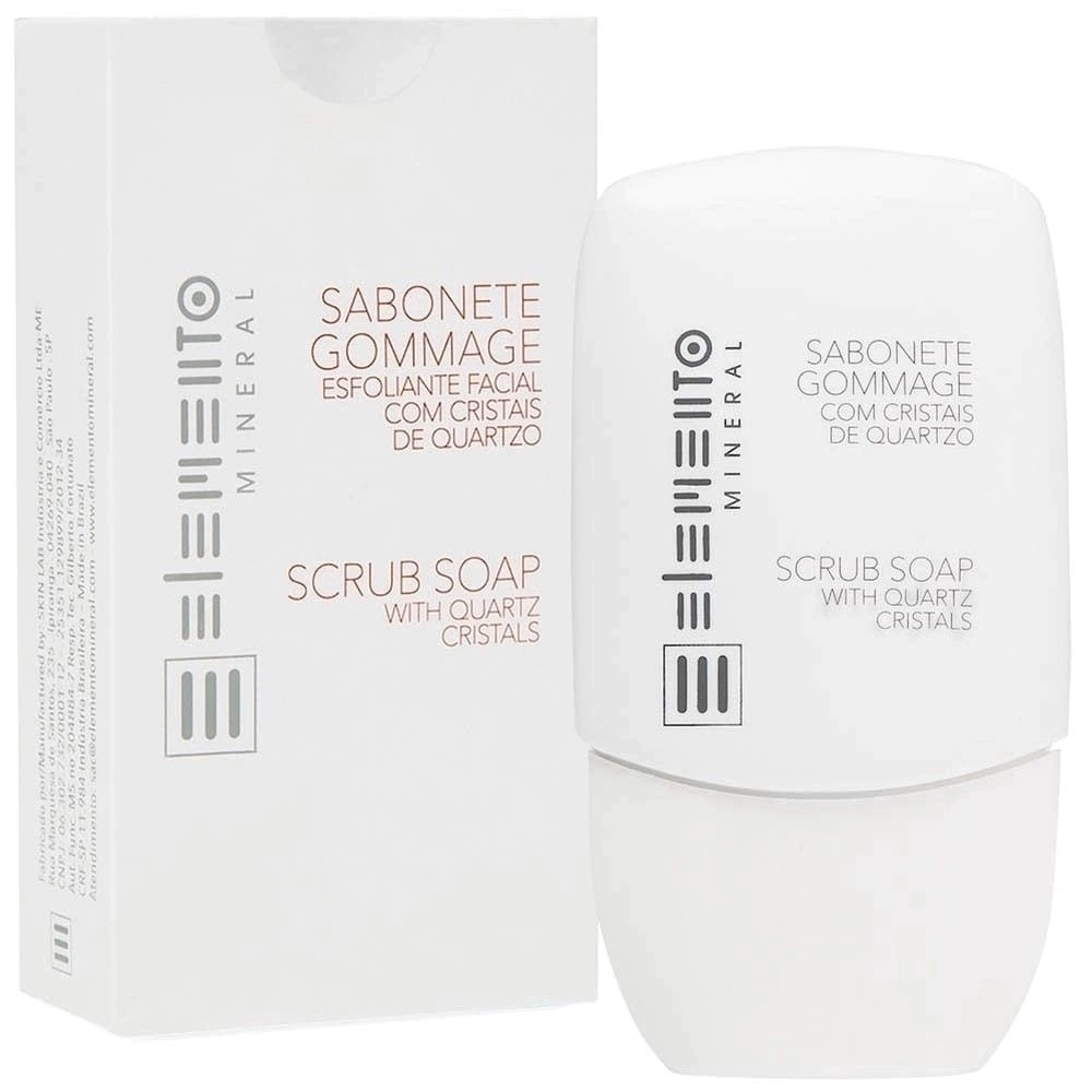 Sabonete Gommage com Cristais de Quartzo 60g - Elemento Mineral