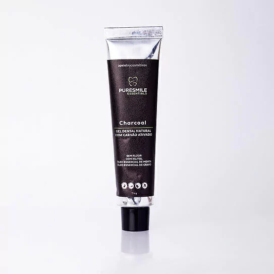 Gel dental natural com carvão ativado 75ml - Apele