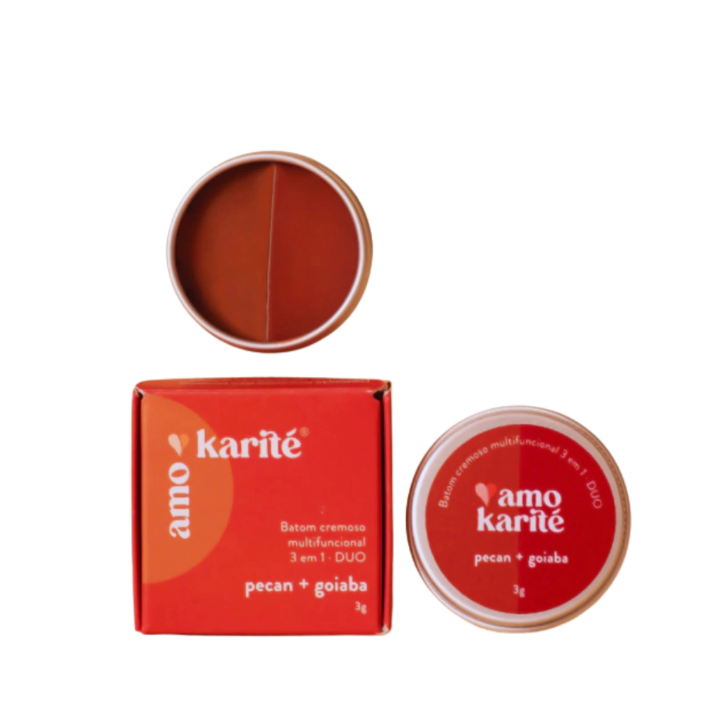 DUO Batom Cremoso Multifuncional 3 em 1 - 3g - Amokarité