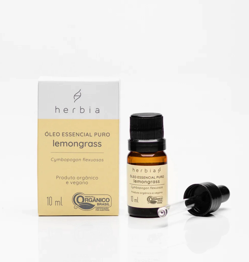 Óleo Essencial de Lemongrass Orgânico 10ml - Herbia