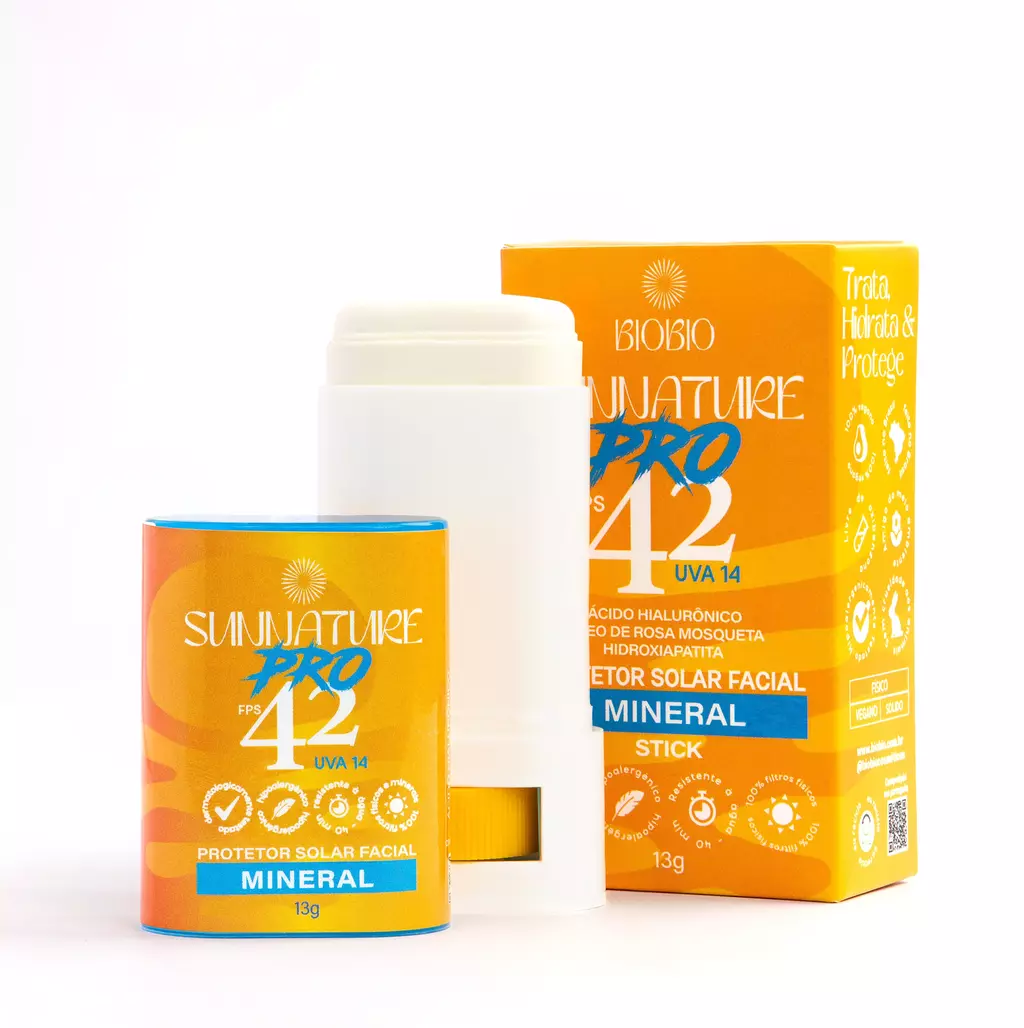 Protetor Solar Em Bastão Sunnature Pro Fps 42- Biobio 13g