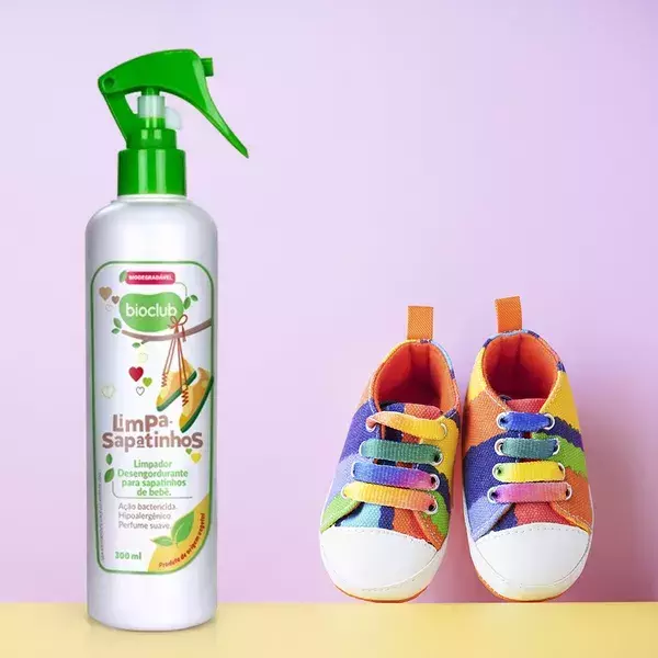 Limpa Sapatinhos Bioclub 300ml- Higienizador De Calçados
