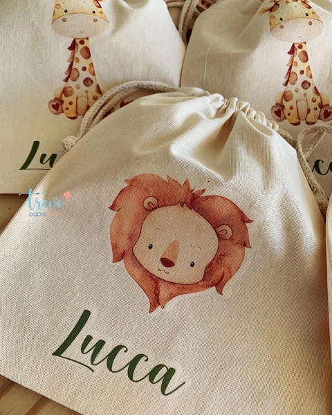 Saquinho de algodão 20x25cm personalizado tema