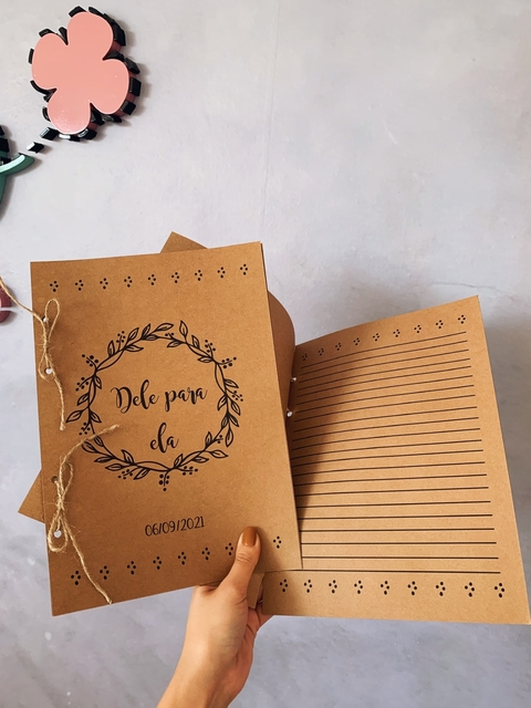 Caderno de votos - O par (papel kraft) na internet