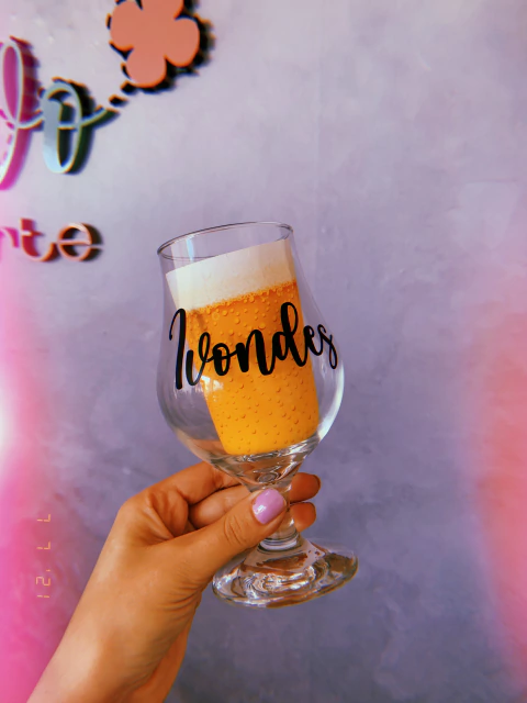 Imagem do Taça Cerveja Vidro Personalizada com Nome 400ml