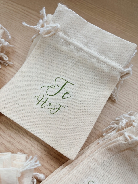 10 saquinhos de algodão 9x12cm personalizados - comprar online