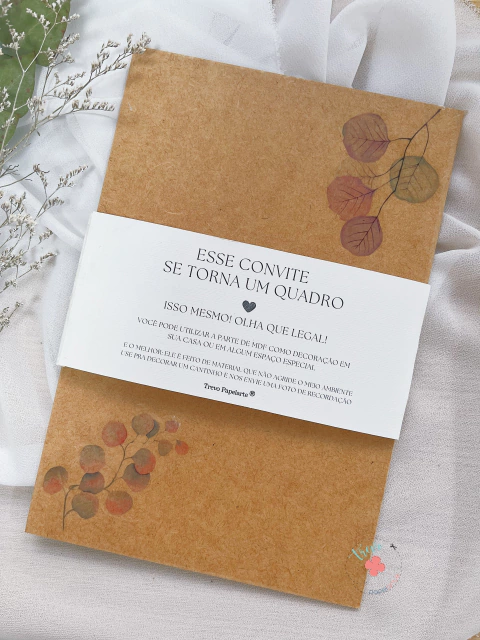 Convite que vira quadro - LANÇAMENTO - Trevo Papelarte