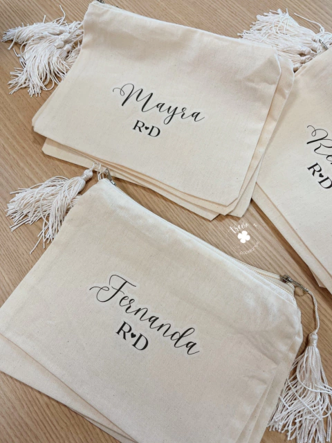10 Necessaires de algodão personalizadas - comprar online