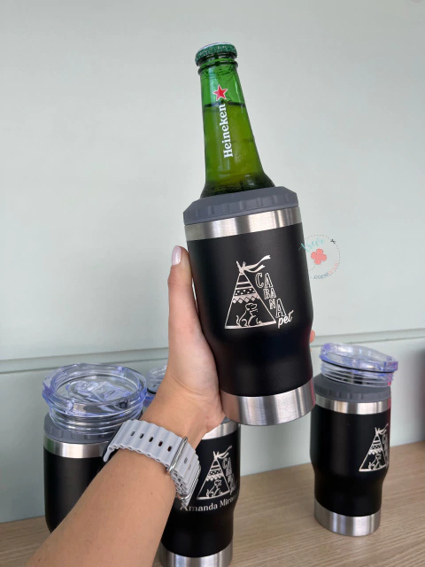 Copo térmico long neck 420ml personalizado e com tampa vedação - loja online