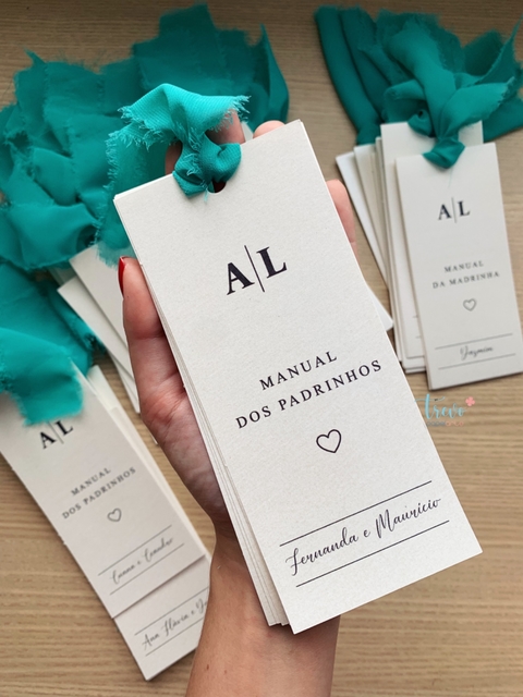 Manual dos padrinhos modelo Retangular com tecido na internet