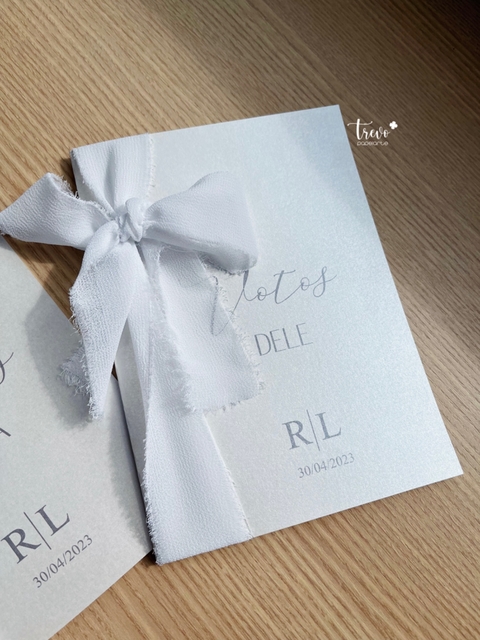 Caderno de votos com tecido - Trevo Papelarte