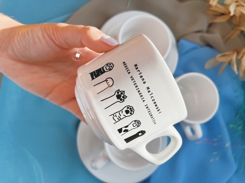 Xícara com pires personalizada PET 150ml - comprar online