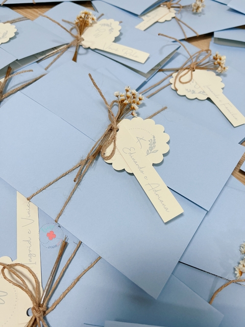 Convite Azul resenity delicado - comprar online