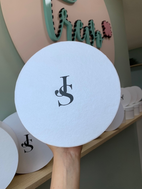 Caixa cartonada branco perolado personalizada - loja online