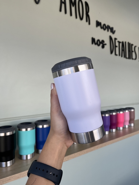 Copo térmico long neck 420ml personalizado e com tampa vedação na internet