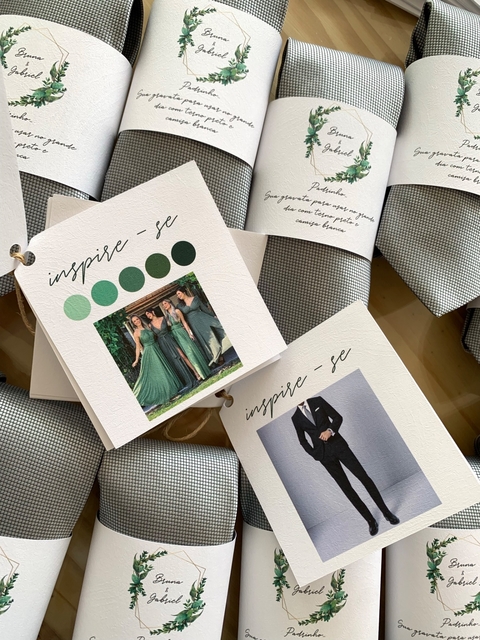 Manual dos padrinhos 6 páginas modelo livro - Trevo Papelarte