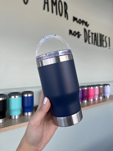 Copo térmico long neck 420ml personalizado e com tampa vedação - comprar online