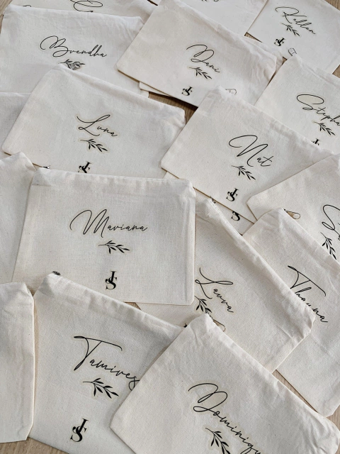 10 Necessaires algodão cru madrinhas na internet