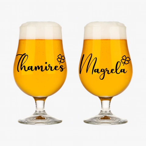 Taça Cerveja Vidro Personalizada com Nome 400ml - comprar online