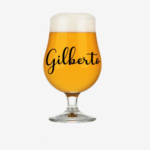 Taça Cerveja Vidro Personalizada com Nome 400ml na internet