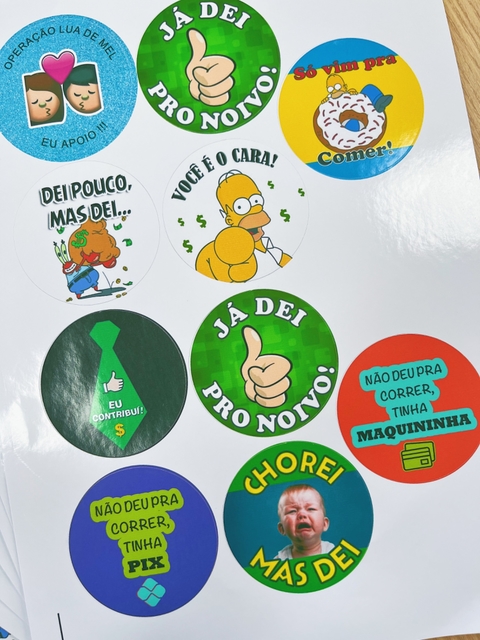 Adesivos para hora da gravata - 50uni 6x6cm - loja online