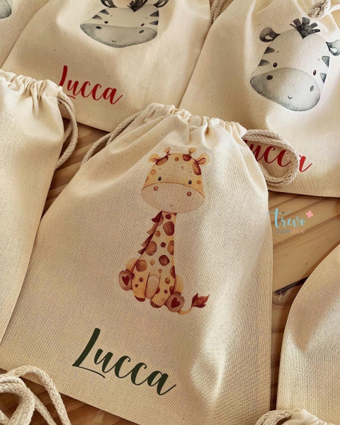 Imagem do Saquinho de algodão 20x25cm personalizado tema