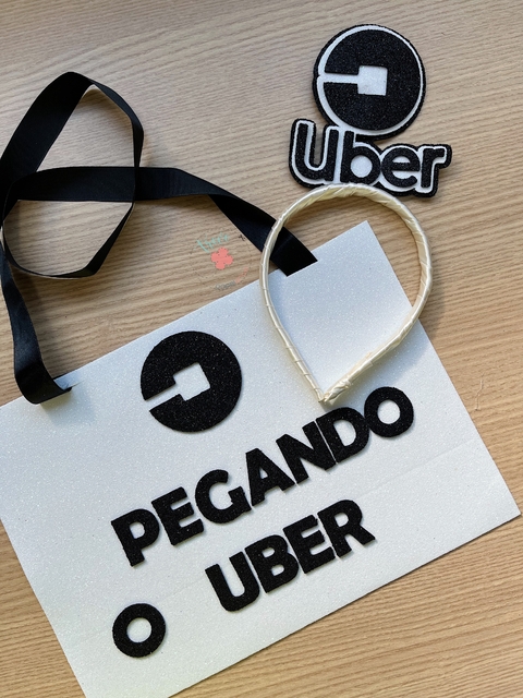Tiara + plaquinha uber casal carnaval - loja online