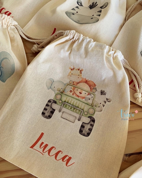 Saquinho de algodão 20x25cm personalizado tema na internet