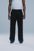 PANTALON LINEN BLACK FRANJAS BLANCAS - comprar online