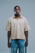 REMERA POLO SHOWYSTUDIOS BEIGE ( semiboxy ) - comprar online